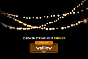 Bokeh String Light Photoshop Brush, a Brushes & More by Walllow Creatives (Thumbnail 1 of 5)