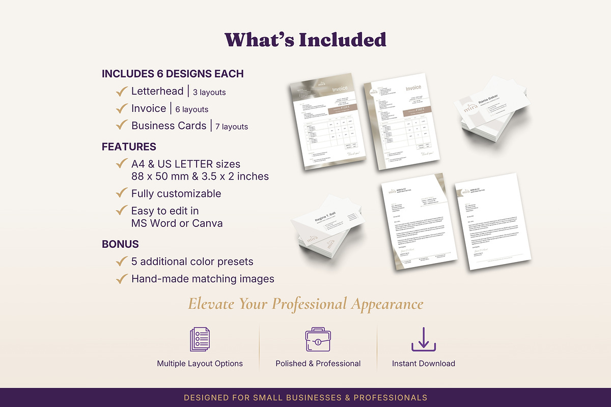 Business Starter Kit 3 Products, a Stationery Template by B2 Studio (Photo 2 of 19)