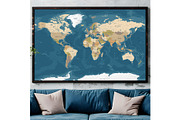 Vector World Map - Large&Detailed, a Decorative Illustration by PorcuPen Works (Thumbnail 7 of 8)