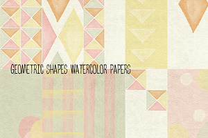 Geometric Shapes Watercolor Papers