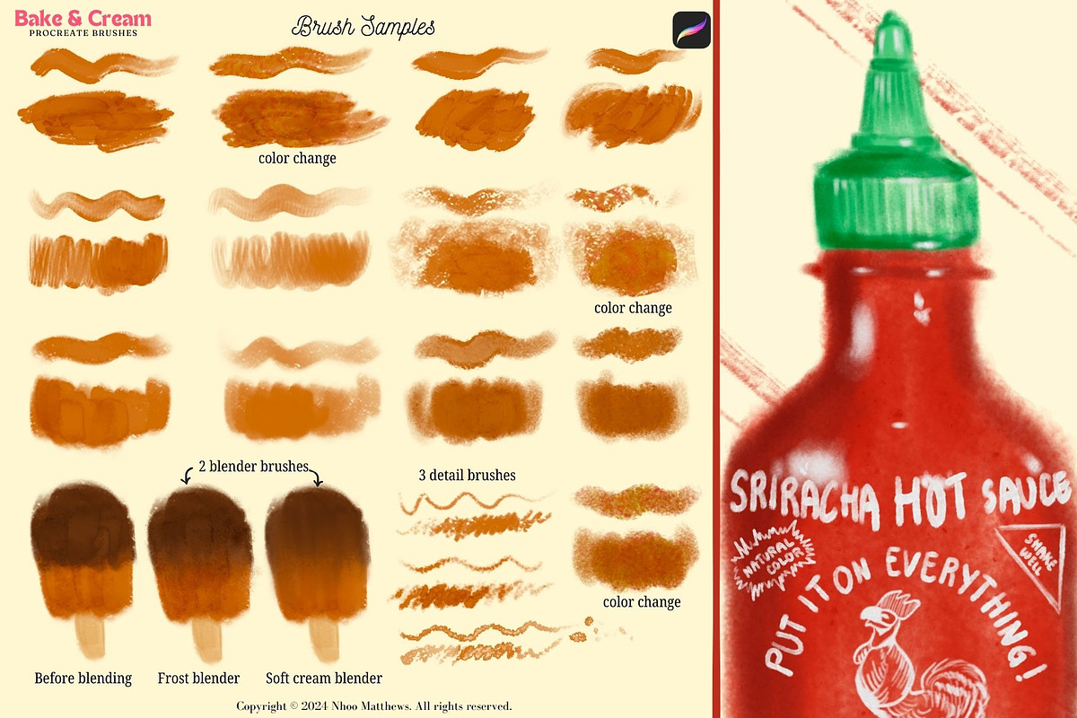 Procreate Food Brushes Bake & Cream, a Brush Add-On by Fashion Workshop Bkk (Photo 11 of 11)