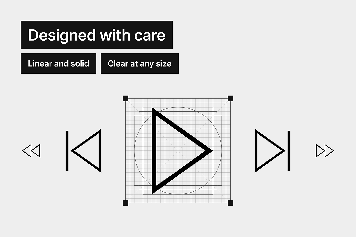 Media Controls Light - 58 icons, an Outline Icon by Pictomate (Photo 3 of 7)