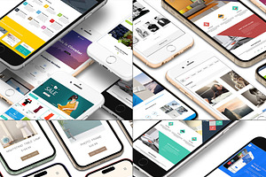 3D iPhone Presentation Mock-Up Bun 1