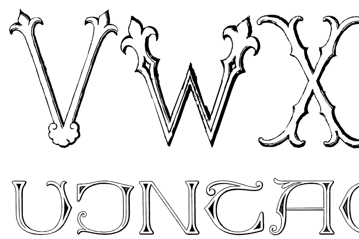 Victorian Alphabets PACK 19 FONTS !!, a Blackletter Font by Intellecta Design (Photo 14 of 48)