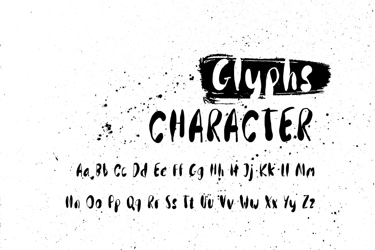 Splatzio Ink Display Font, a Handwritten Font by Tera Asset Garage (Photo 3 of 7)