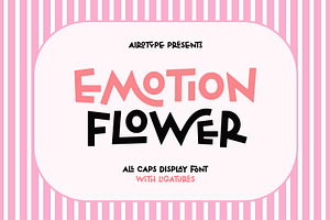 Emotion Flower - All Caps Display, a Sans Serif Font by Airotype