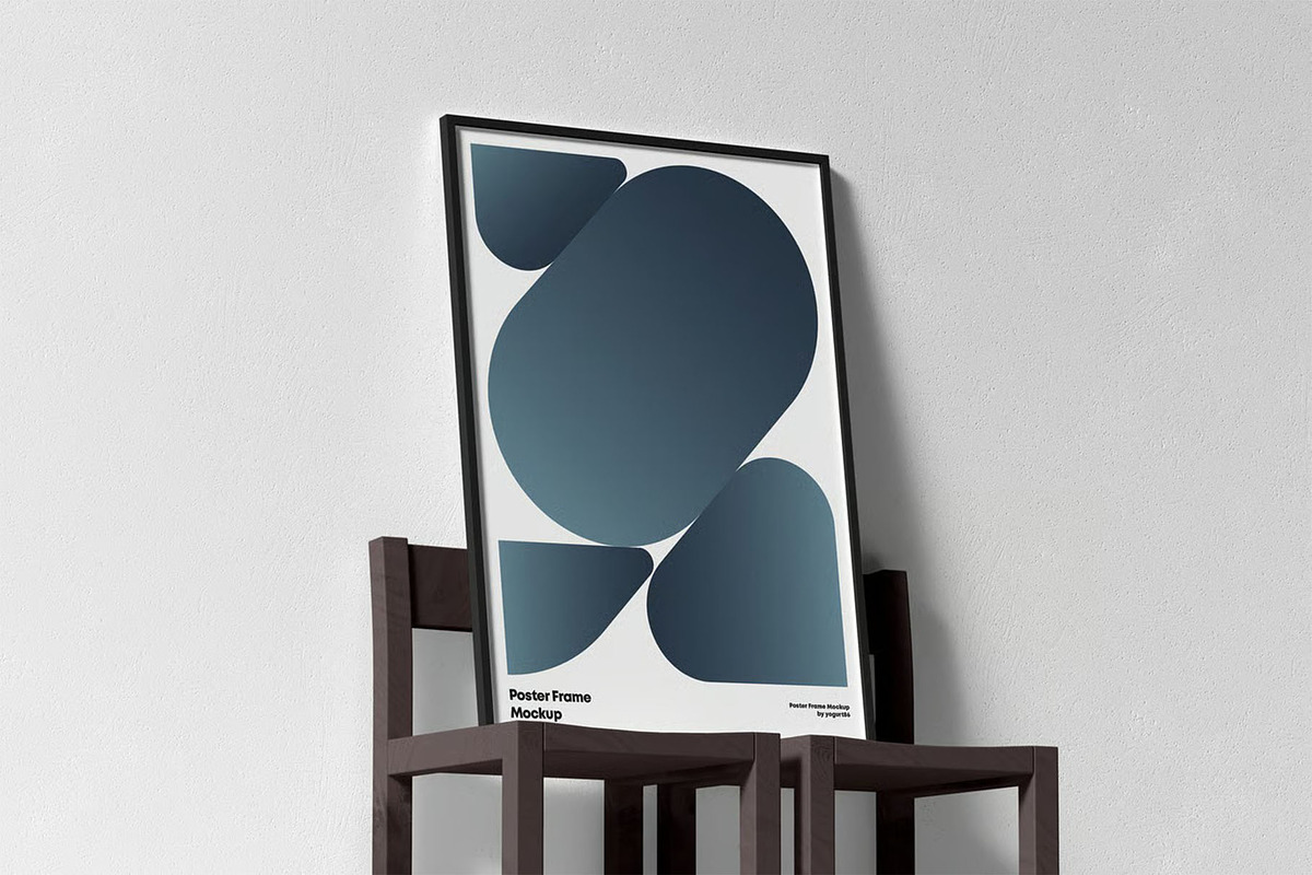 Poster Frame Mock-up, an Advertising Mockup by zippypixelstudio (Photo 2 of 16)