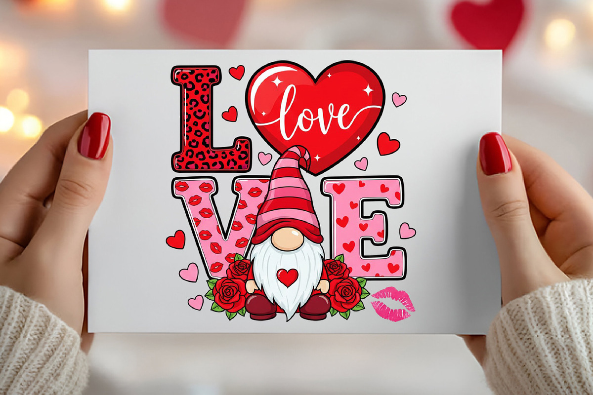 Valentine Gnome PNG, an Illustration by Canvas Craft (Photo 3 of 7)