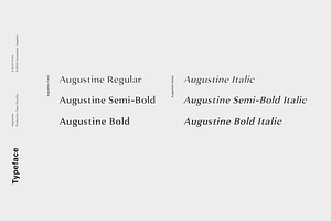 Augustine - A Strong Serif Typeface