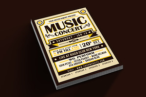 Vintage Music Concert Typography