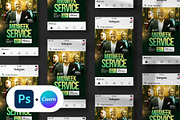 Green Midweek Church Service Flyer, a Social Media Template by Vintage Impressions (Thumbnail 4 of 6)