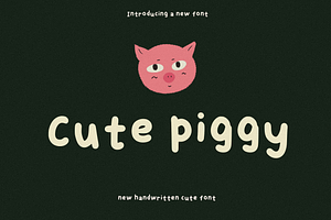 Cute Piggy Playful Quirky Font