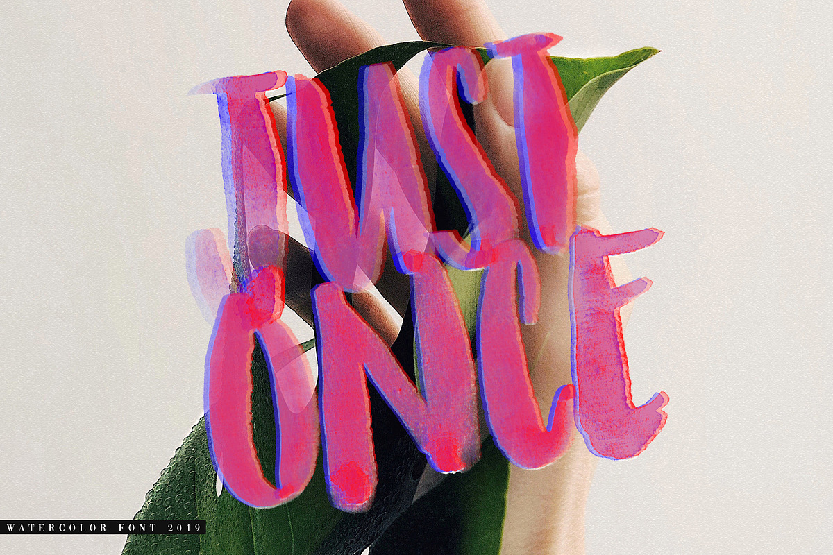 Watercolor Opentype-SVG Font preview 5