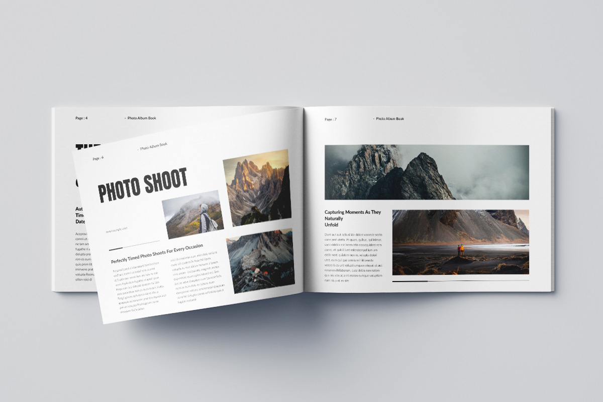 Photo Book Landscape Layout, a Brochure Template by Pixelpick (Photo 4 of 9)