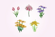 Set of 15 flower floral 3d icons, a Plants & Tree 3D Model by Guavanaboy (Thumbnail 4 of 6)