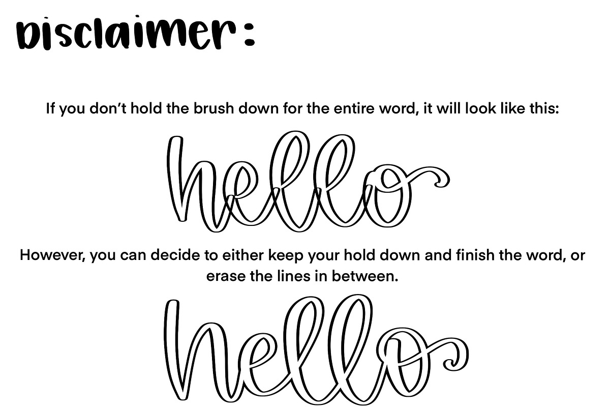 Outline Procreate Lettering Brush, a Brush Add-On by Blue Strawberry Studio (Photo 5 of 7)