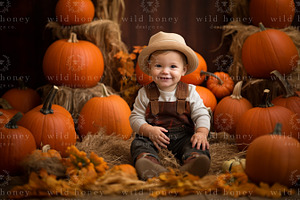 Pumpkin Farm Digital Backdrop