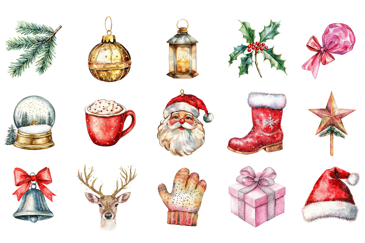 Glitter Cute Christmas Sublimation, an Illustration by Designking (Photo 3 of 5)