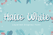 Hallo White - Christmas Font, a Script Font by Attype (Thumbnail 1 of 7)