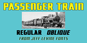 Passenger Train JNL, a Sans Serif Font by Jeff Levine Fonts (Thumbnail 1 of 5)