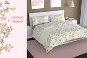 Chinoiserie Camellia & Birds, a Pattern Graphic by Elen-Lane (Thumbnail 2 of 8)