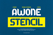 Awone Stencil Font