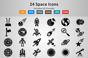 Glyph Icon Of Space