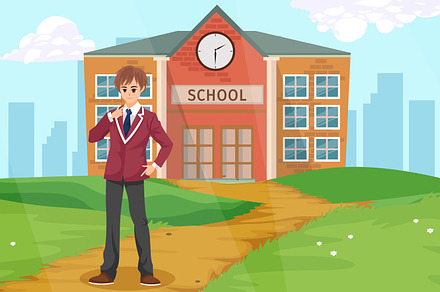 Back to School Flat Illustration