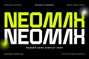 Neomax - Modern Geometric Sans Serif, a Sans Serif Font by Masyafi Studio (Thumbnail 1 of 9)