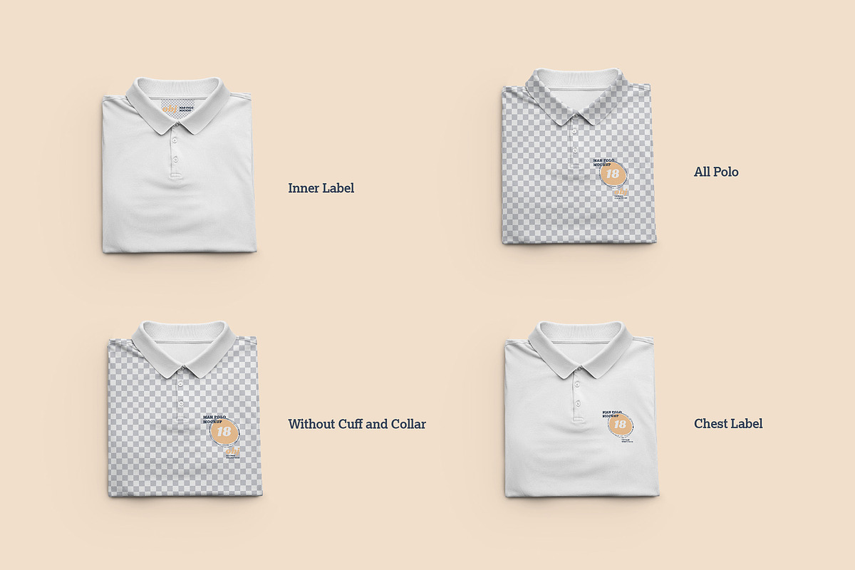 8 Mockups Men Polo, a Shirt Mockup by Grow Design Craft Studio (Photo 6 of 7)