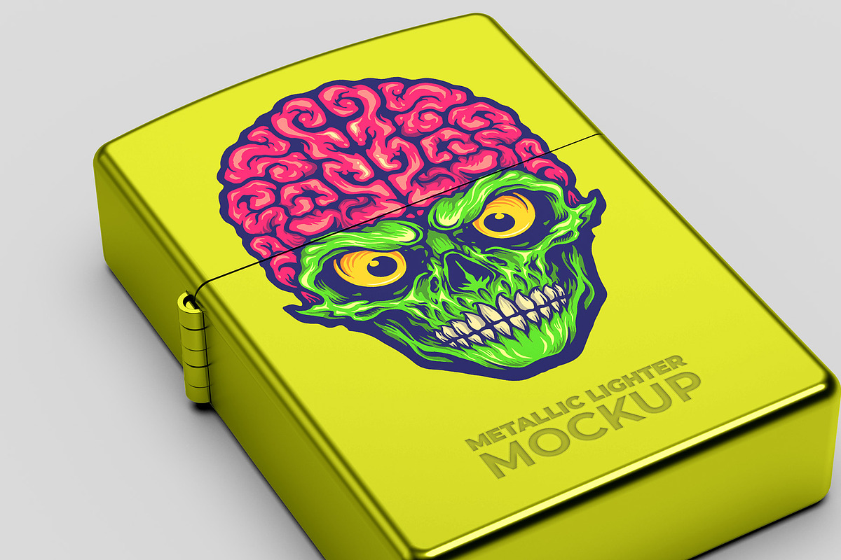 Metallic Lighter Mockup - 8 views, a Merchandise Mockup by Illusiongraphic (Photo 17 of 21)