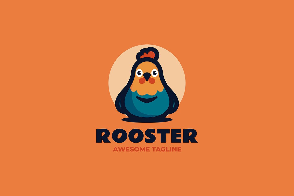 Rooster Simple Mascot Logo, a Branding & Logo Template by Artnivora.Std