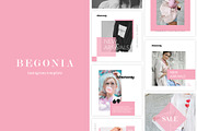 Begonia Instagram Template, a Social Media Template by dimindie (Thumbnail 1 of 7)