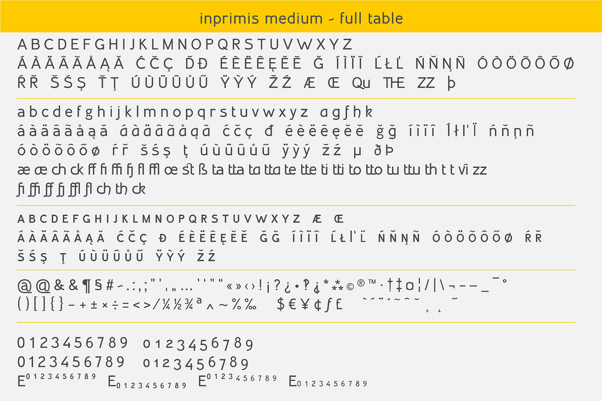 Inprimis Medium, a Sans Serif Font by Bellini studio (Photo 7 of 7)