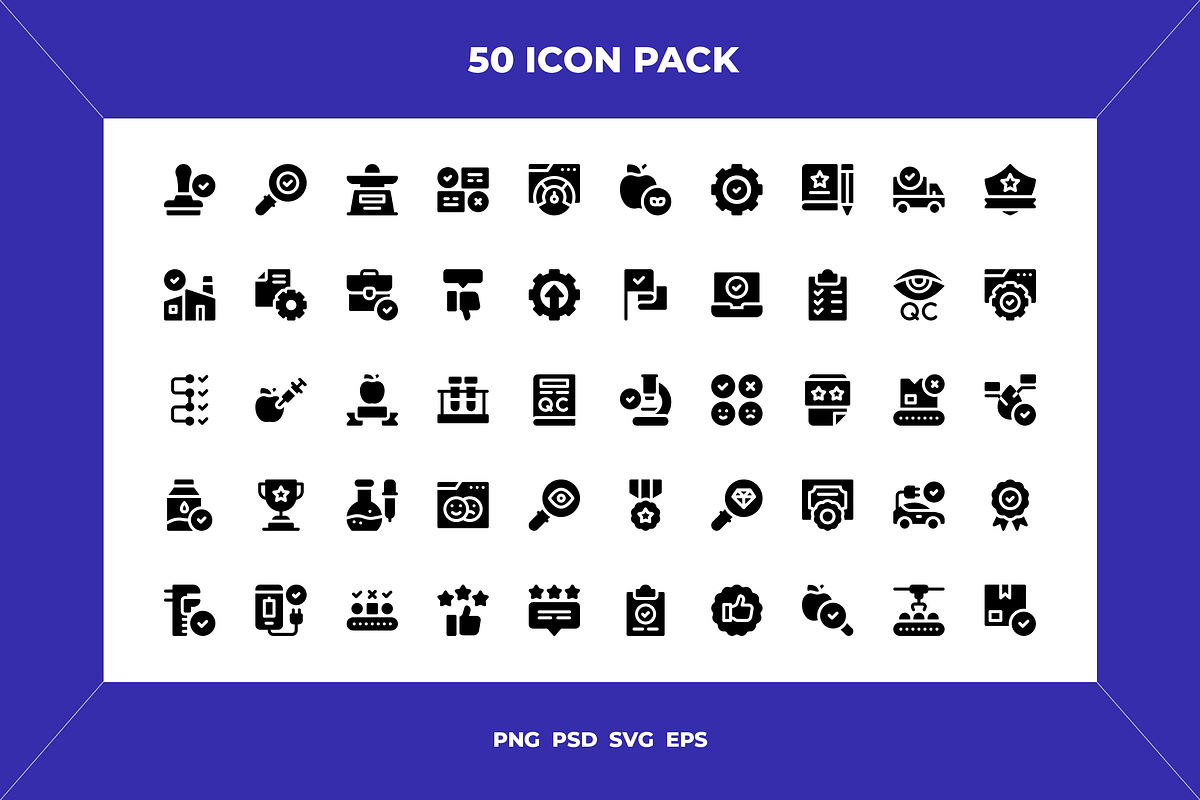 Quality control icons, an Outline Icon by Wencory (Photo 1 of 2)
