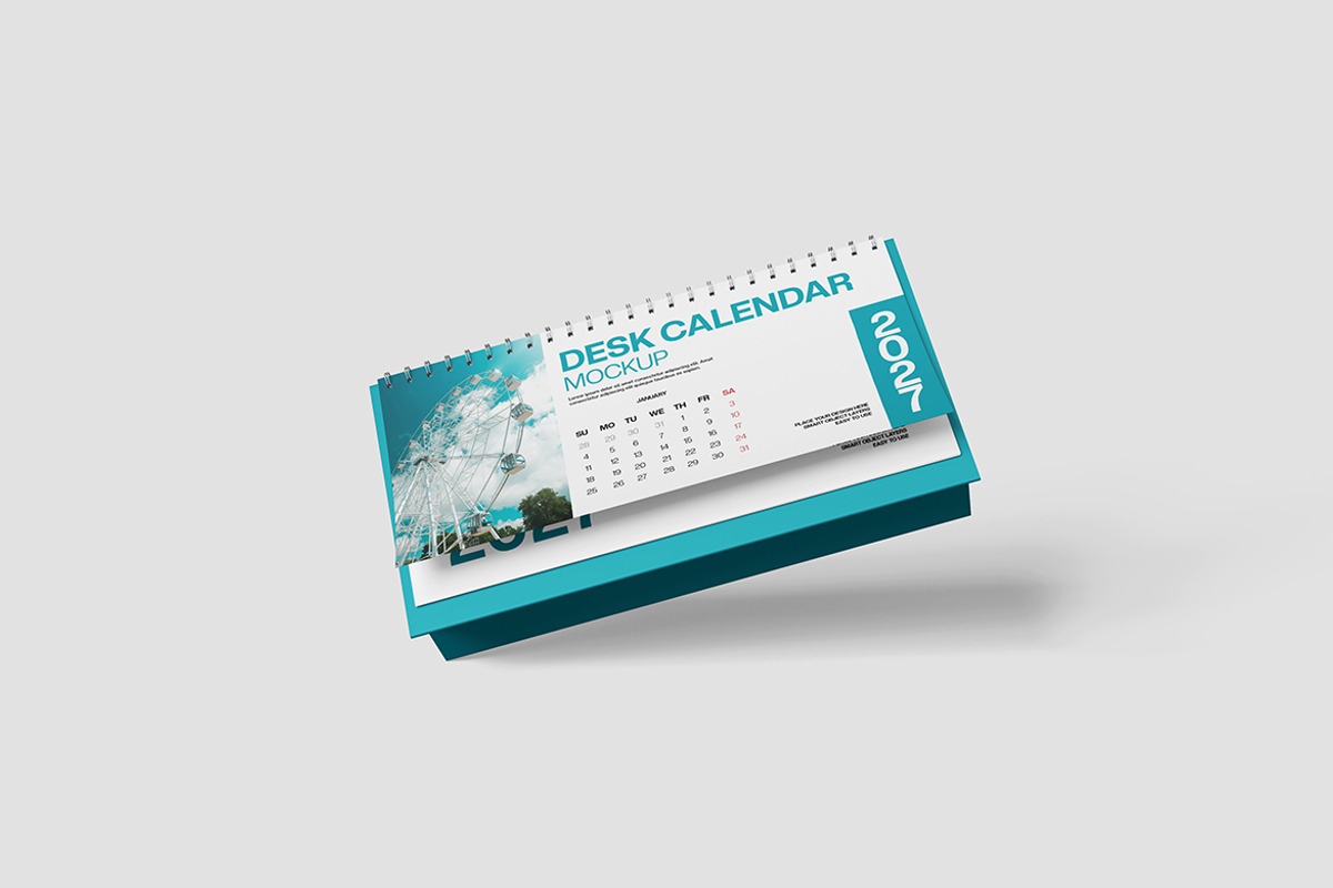 Desk Calendar Mockup, a Product Mockup by bimockup (Photo 4 of 6)
