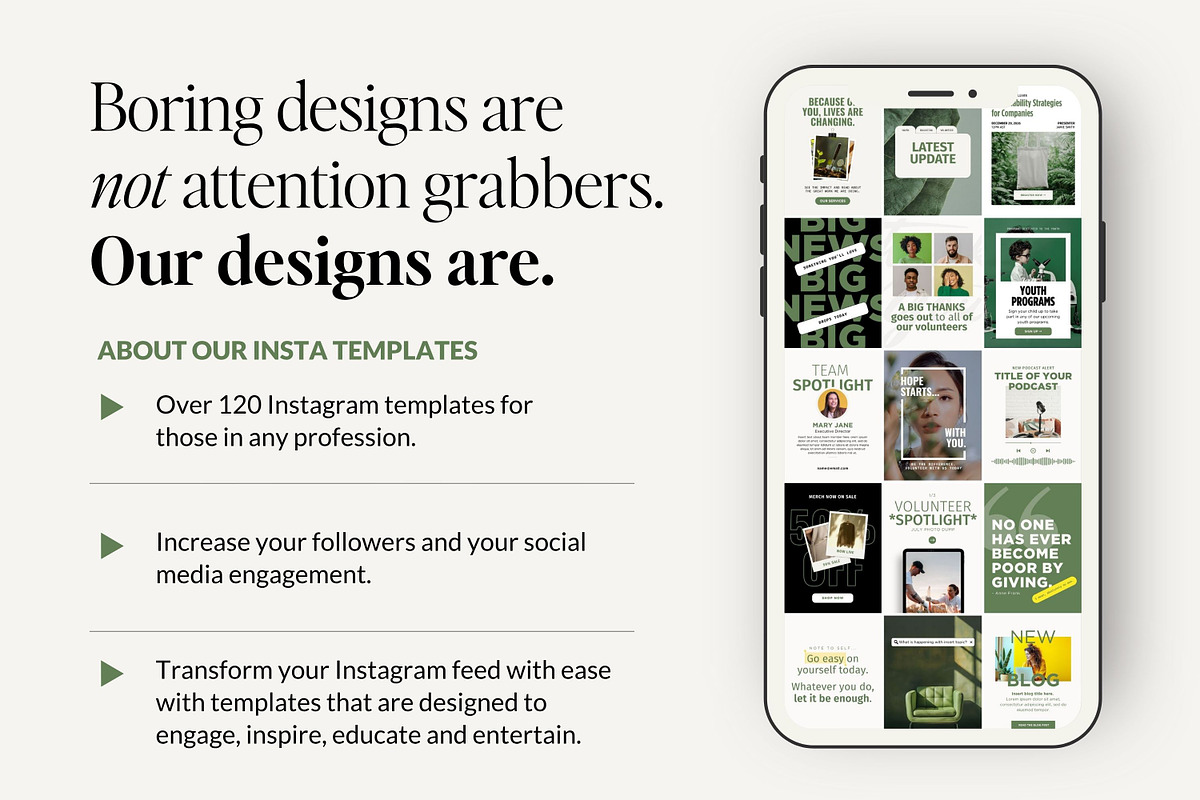 Green Charity Instagram Templates, a Social Media Template by InkBlue Templates (Photo 9 of 10)