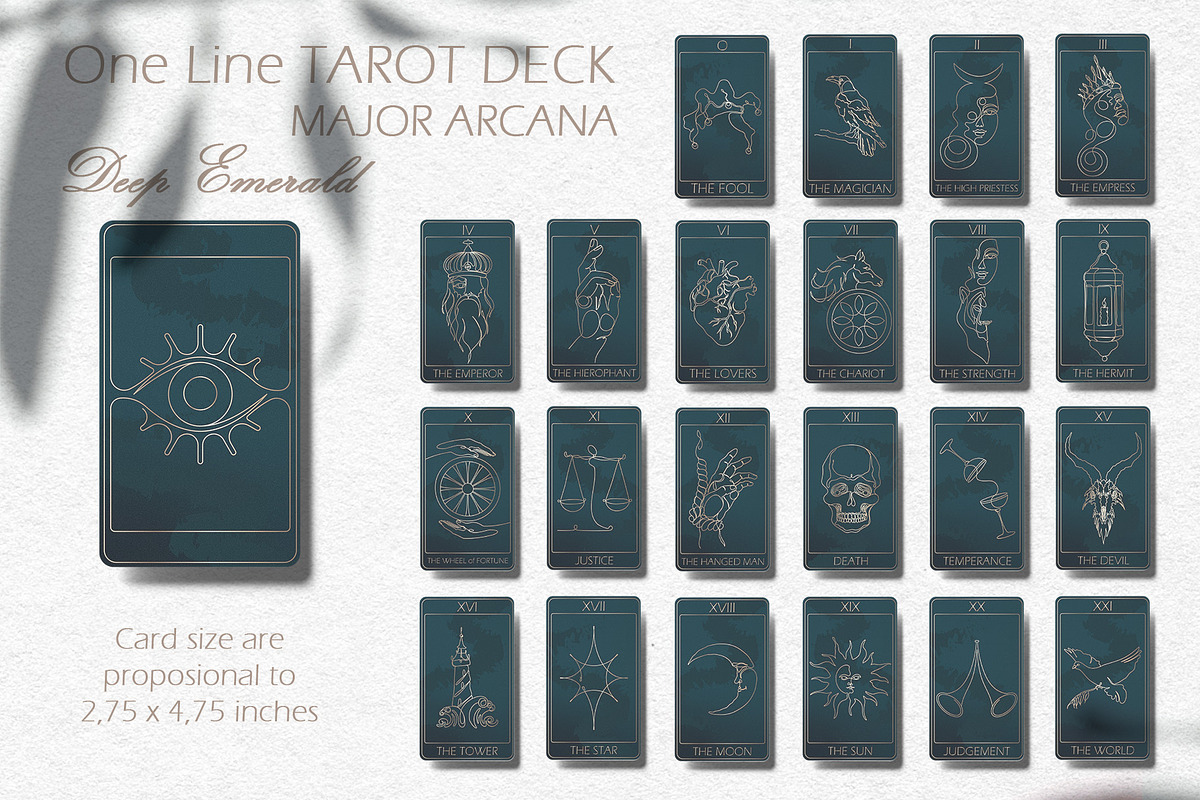 ONE LINE Tarot Deck - 3 colors, an Illustration by Evgenia Pichkur (Photo 7 of 19)