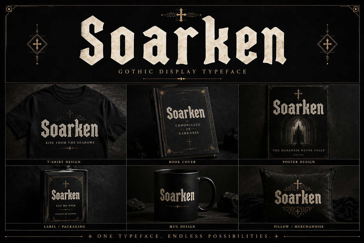 Soarken — Gothic Typeface, a Blackletter Font by Wow Magic (Photo 2 of 5)