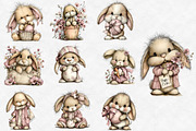 Whimsical Easter Bunny Clipart, an Illustration by Designworld (Thumbnail 4 of 6)