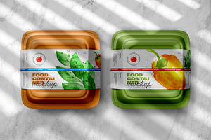 Plastic Food Container Mockup