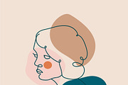 Outline portraits of ladies. Vector, a Decorative Illustration by Mary P (Thumbnail 5 of 5)