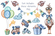 Boy's Collection baby shower kit, a Decorative Illustration by artdreamer (Thumbnail 2 of 6)