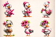 whimsical summer goose clipart, an Illustration by GatewayDesign (Thumbnail 3 of 9)