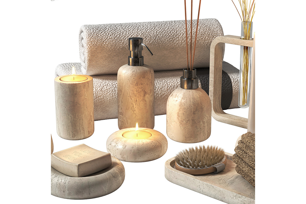 Bathroom accessories decorative set, an Object 3D Model by Archidizer (Photo 7 of 8)