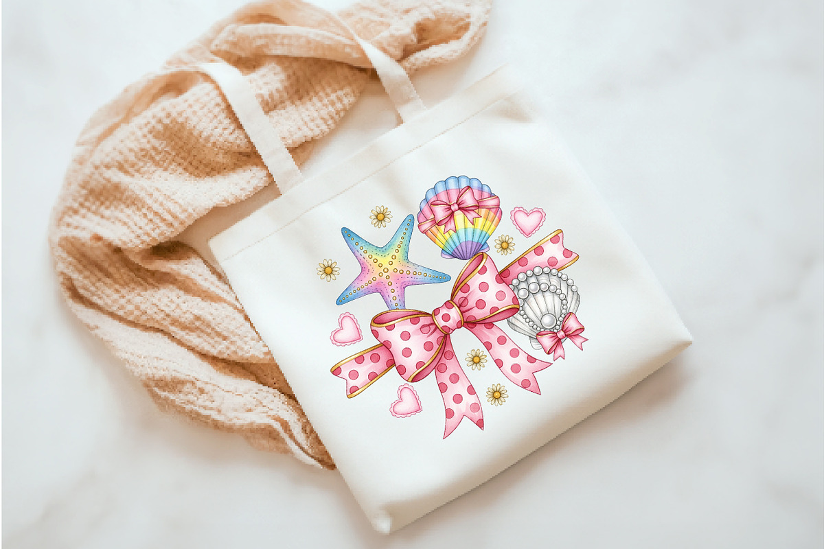 Floral Coquette Seashell PNG, an Illustration by Watercolor design (Photo 3 of 3)