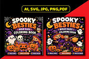 Spooky Besties Bold Easy Coloring, a Seasonal Illustration by Design Station (Thumbnail 6 of 6)