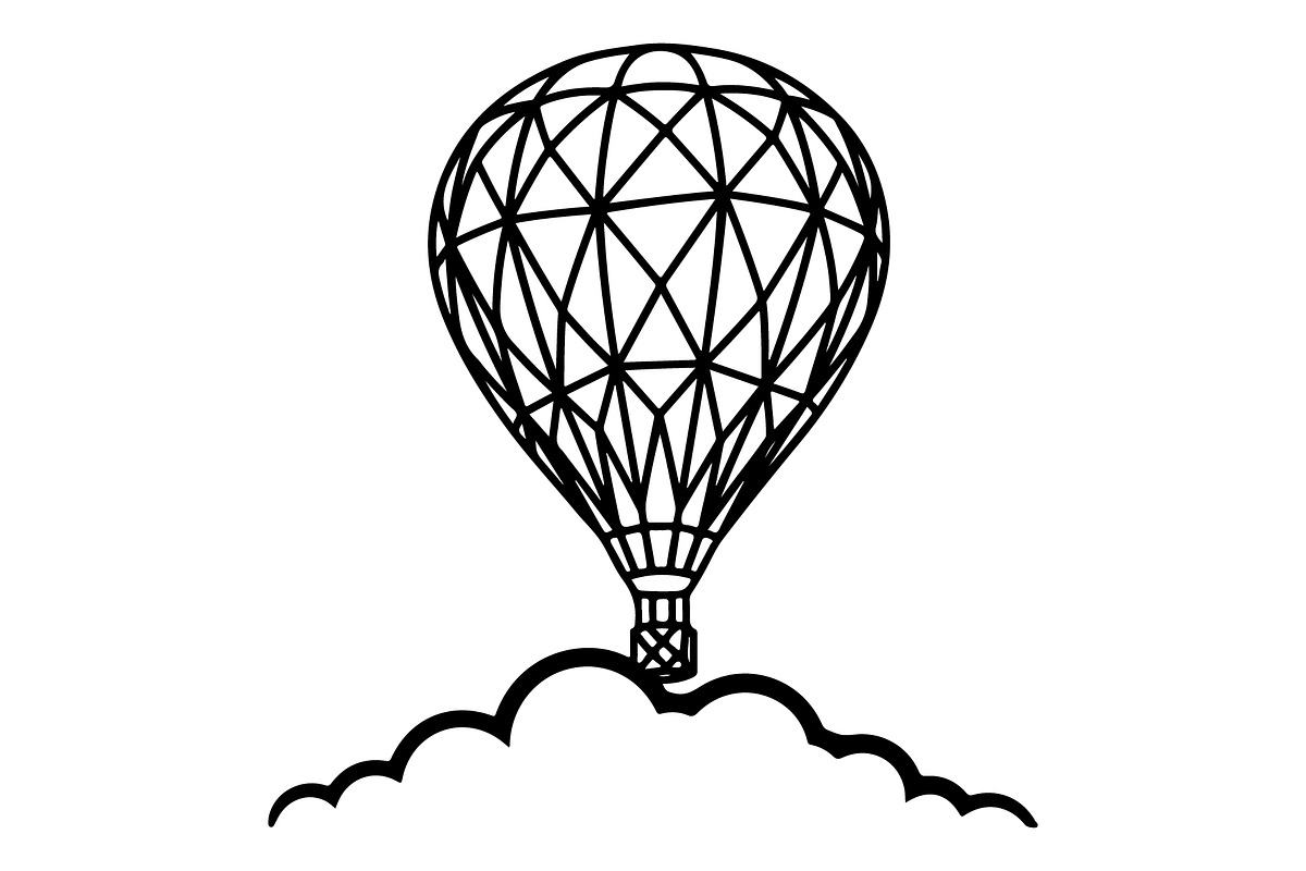 Hot Air Balloon Silhouette Bundle, an Object Illustration by Gaye Art (Photo 19 of 31)