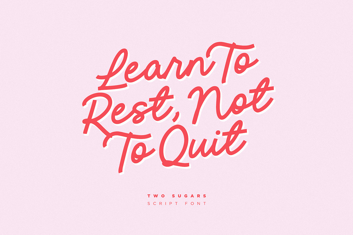 Two Sugars Script Font, a Script Font by Sam Parrett (Photo 4 of 8)