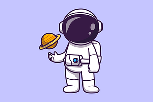 Astronaut Playing Planet Ball